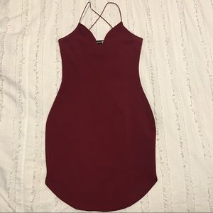 Boohoo strapping bodycon dress
